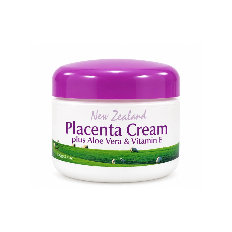 Placenta Hand & Body Cream (Purple Lid) 100g × 6 Pack | Lanolin, Vitamin E & Aloe Vera