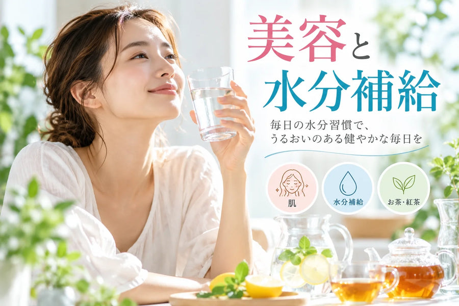 美容と水分補給完全ガイド｜1日2L・水の飲み方・肌の乾燥・紅茶・電解質まで