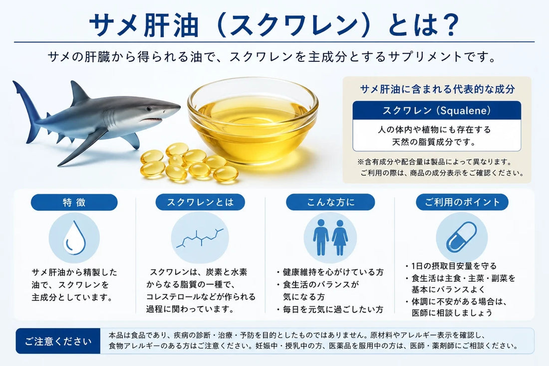 サメ肝油・スクワレンとは？成分の特徴とメタボ・美容を考える生活習慣