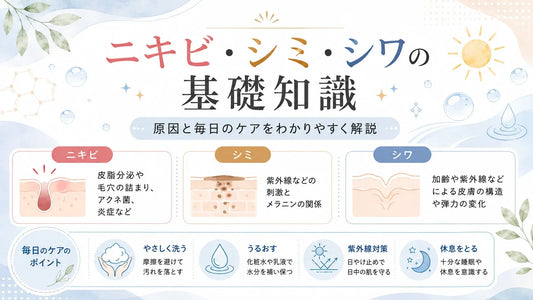 ニキビ・ニキビ跡・シミ・シワはなぜできる？原因と正しいスキンケア・生活習慣を徹底解説