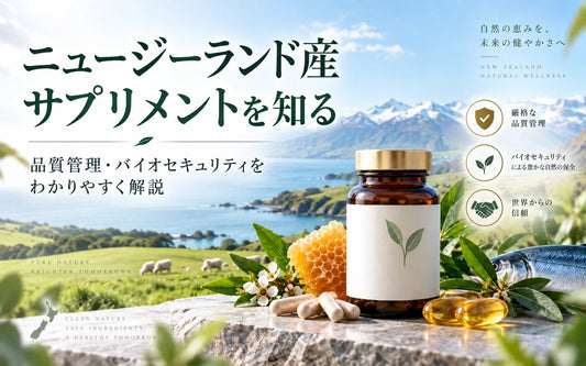 ニュージーランド産サプリメントとは？品質管理・バイオセキュリティ・選び方を解説