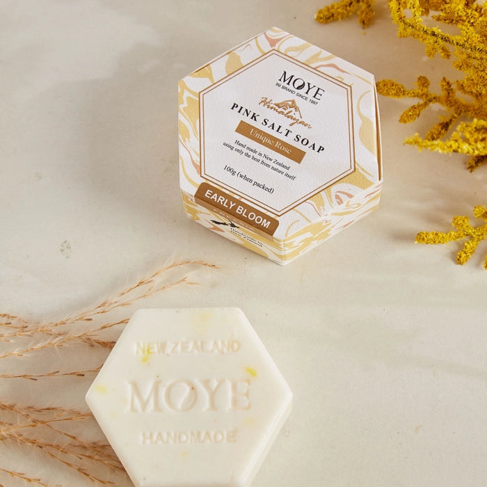 MOYE ピンクソルトソープ 100g｜ニュージーランド製ハンドメイド石鹸（フリージア）